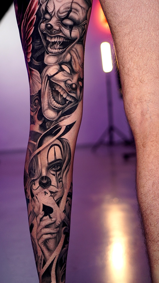 Tatuaje estilo Black & Grey: Corso chicano